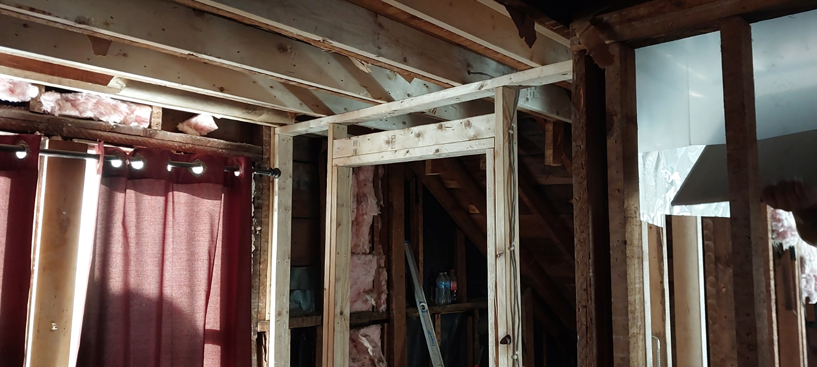 Removing a load bearing wall in Minneapolis remodel.