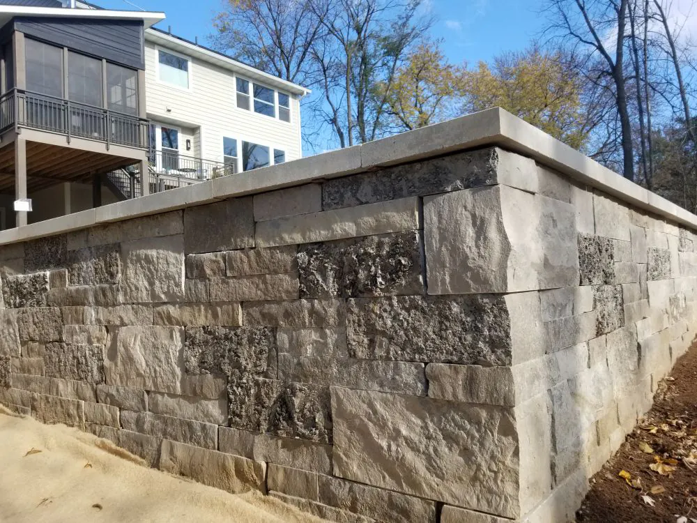 Natural Stone Retaining Wall